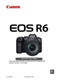 Canon EOS R6 manual. Camera Instructions.